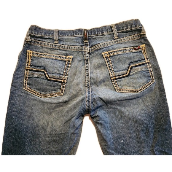 Ariat FR CAT 2 M5 Straight Leg Blue Jeans Mens 38X32 - Picture 9 of 12